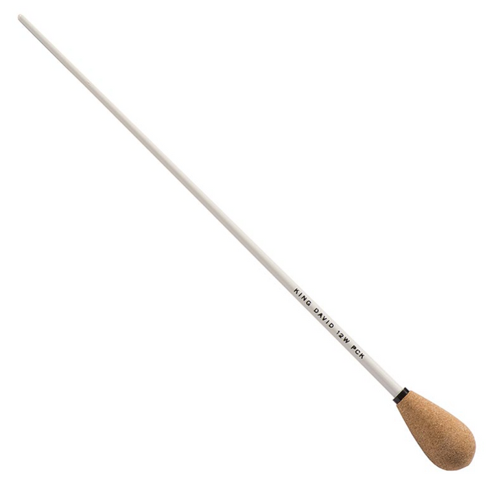 King David 12” (30.5cm) birch wood conductors baton rounded cork handle 12WPCK