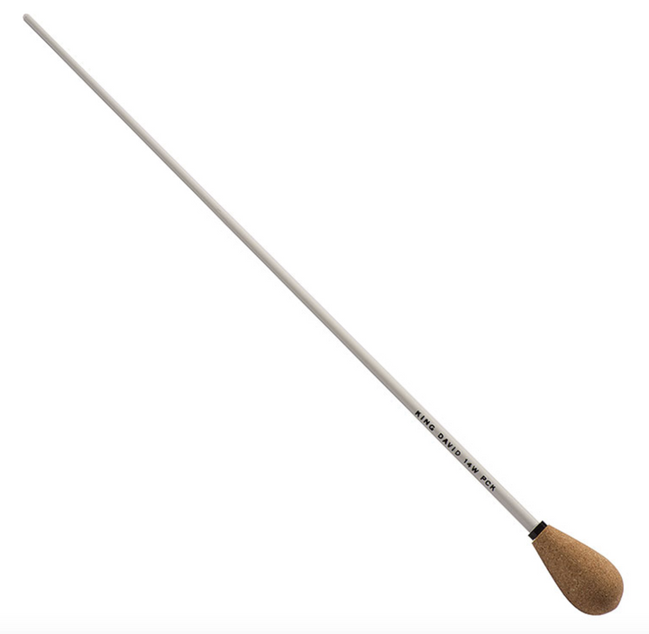 King David 14” (35.5cm) birch wood conductors baton rounded cork handle 14WPCK