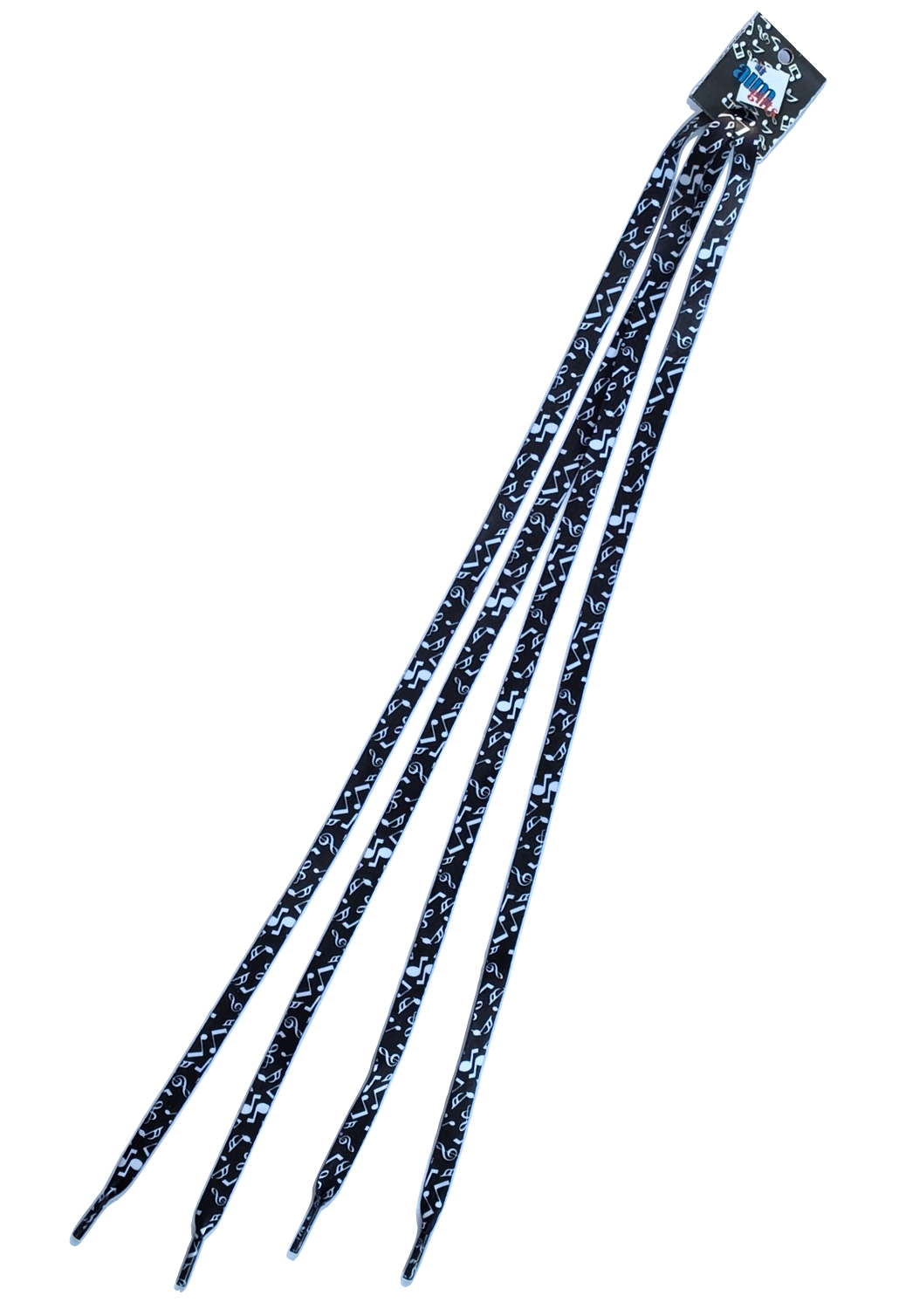 AIM Gifts Black Music Notes Novelty Shoelaces – 100cm – Pair