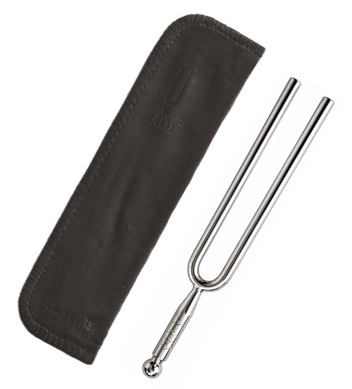 FOM Tuning Fork A-440 - Steel, with Leatherette Pouch