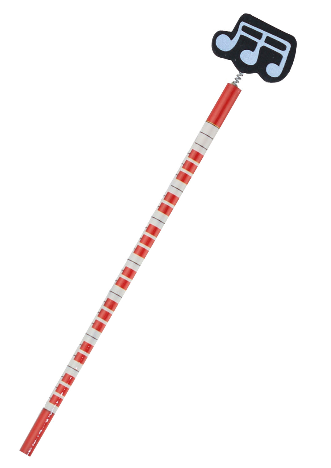 3 HB Pencils Spring Loaded With Wooden Musical Ornaments