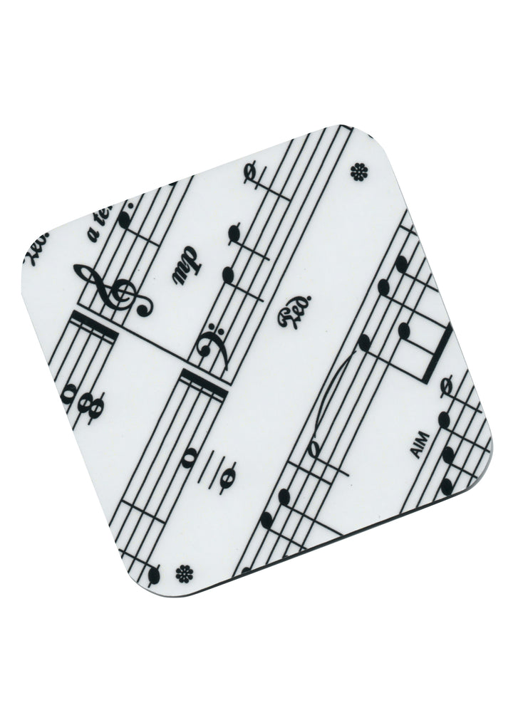 AIM Gifts single vinyl drinks coaster with rubber non slip base sheet music