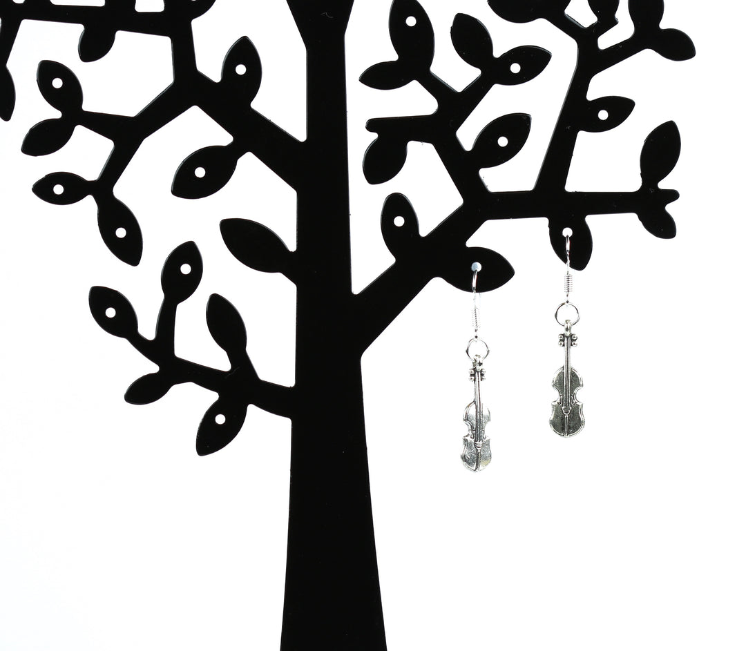 925 sterling silver ear wire hook violin drop earrings inc free red lace pouch