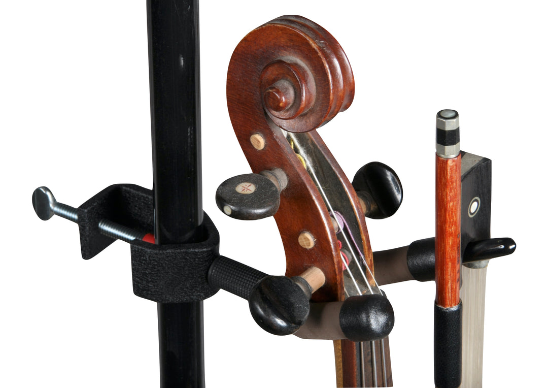 String Swing violin &amp; bow music stand microphone stand hanger Made in USA