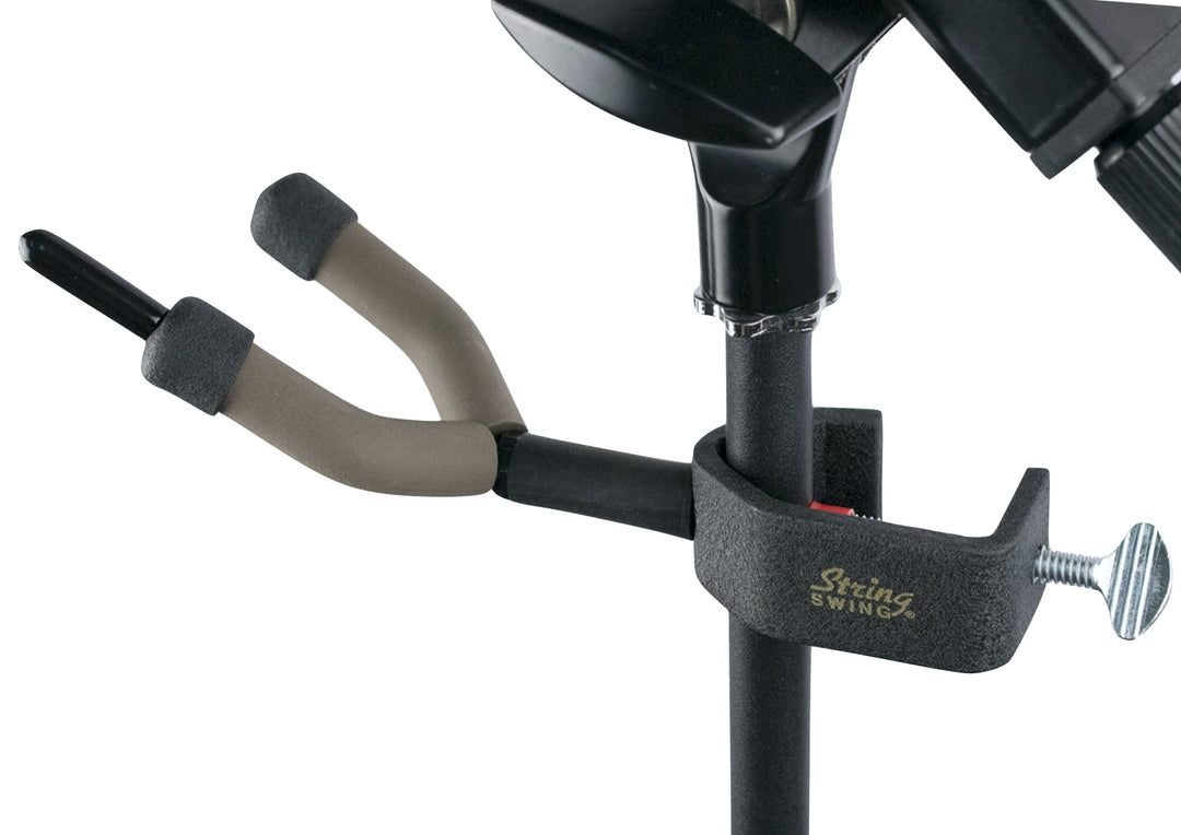 String Swing violin &amp; bow music stand microphone stand hanger Made in USA
