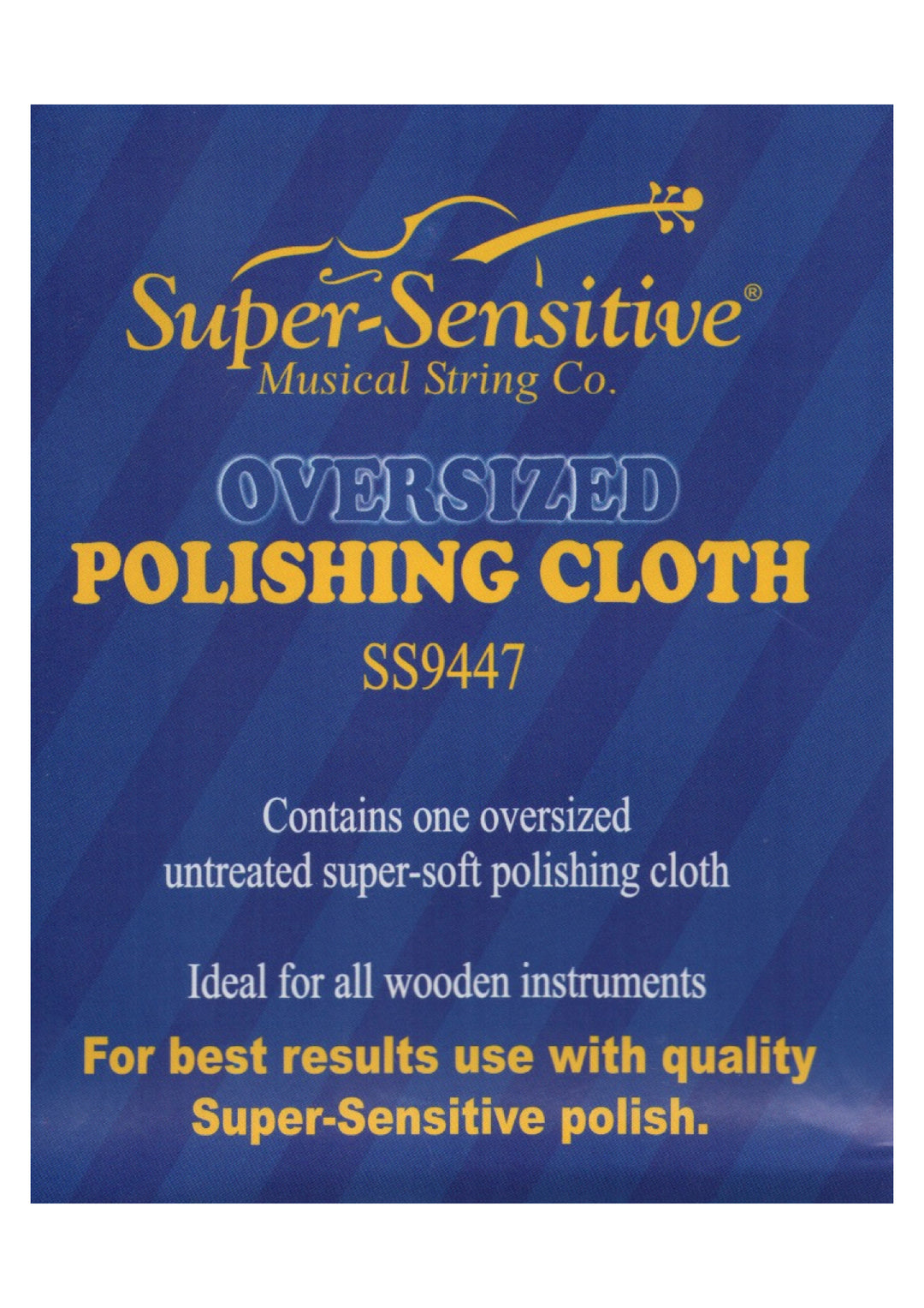 Super-Sensitive brand polishing cloth for string instruments soft lint free USA