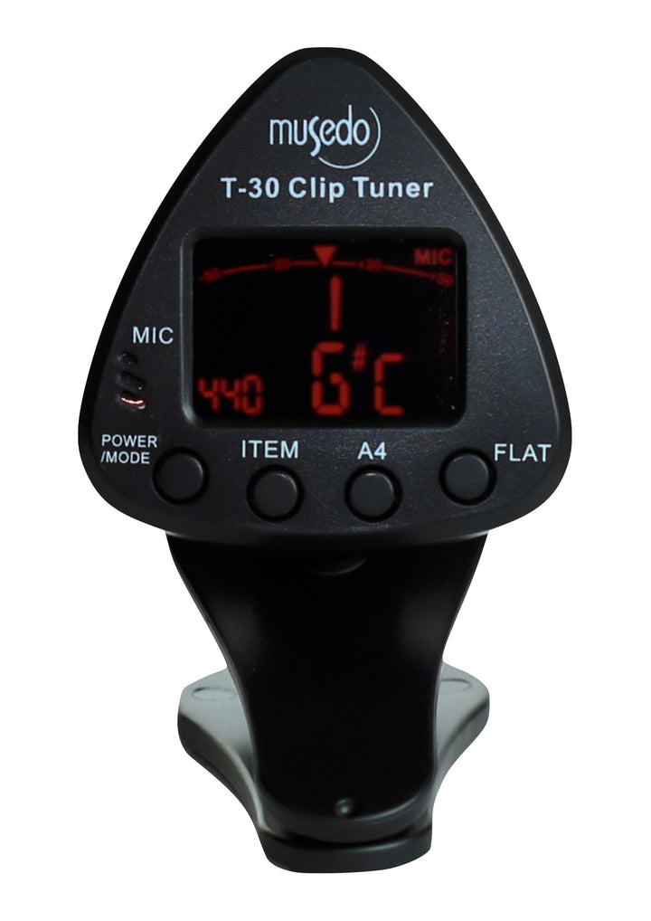 Musedo triangle clip on tuner model T-30 chromatic violin guitar bass guitar