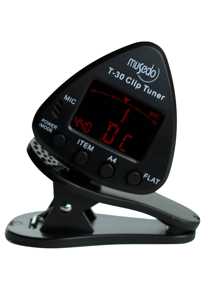 Musedo triangle clip on tuner model T-30 chromatic violin guitar bass guitar