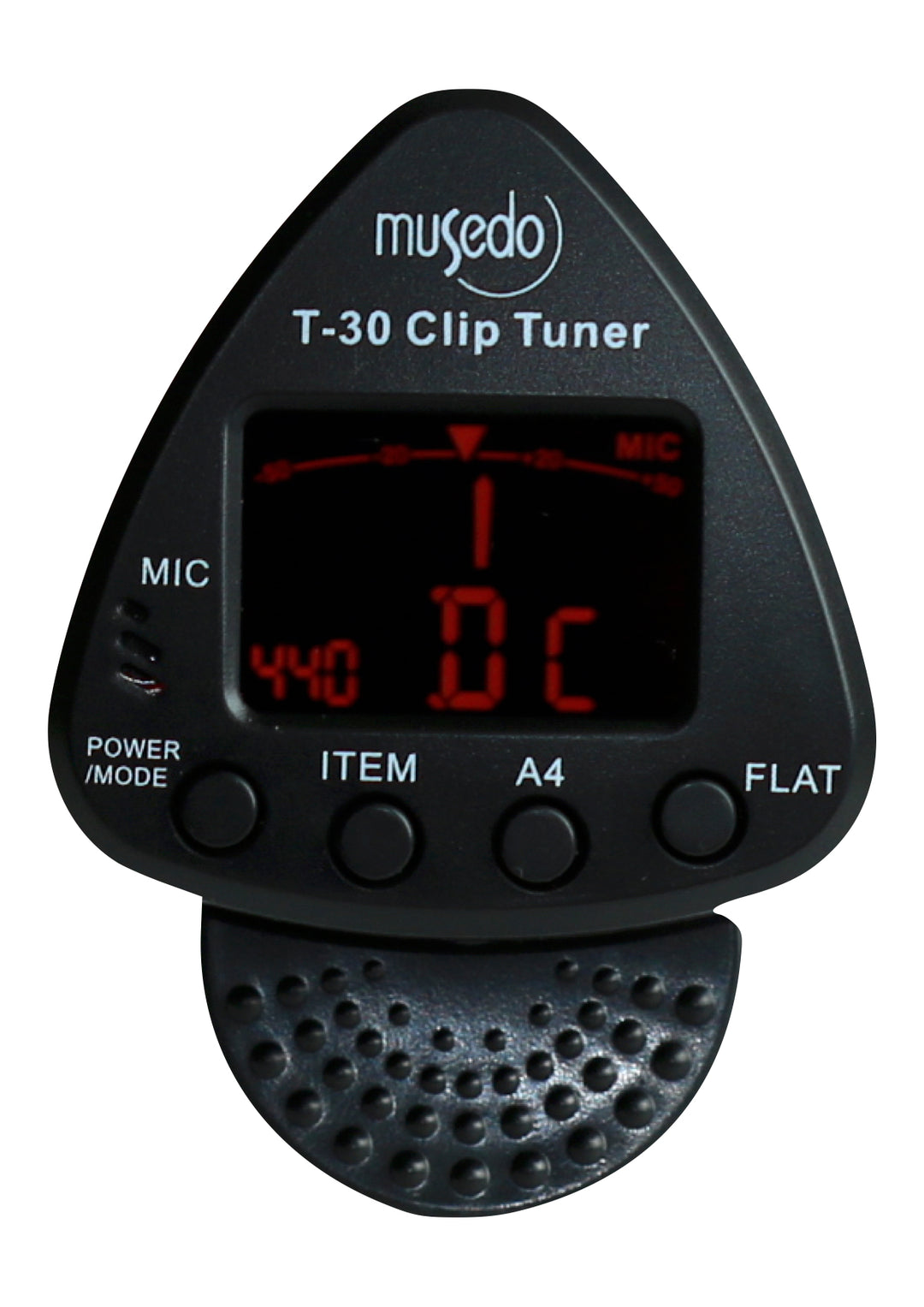 Musedo triangle clip on tuner model T-30 chromatic violin guitar bass guitar