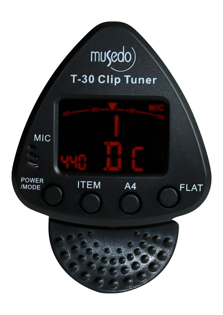 Musedo triangle clip on tuner model T-30 chromatic violin guitar bass guitar