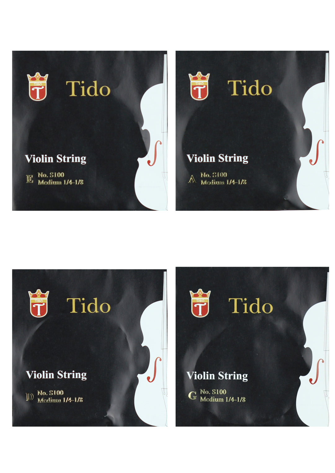 Tido brand violin string set wound with metal core