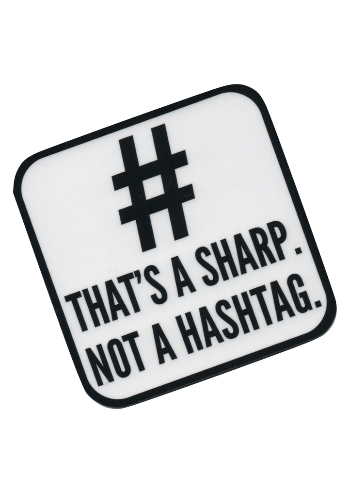 AIM Gifts vinyl drinks coaster rubber non slip base That’s a sharp not a hashtag