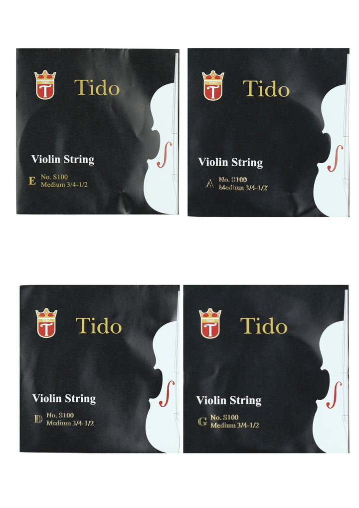 Tido brand violin string set wound with metal core