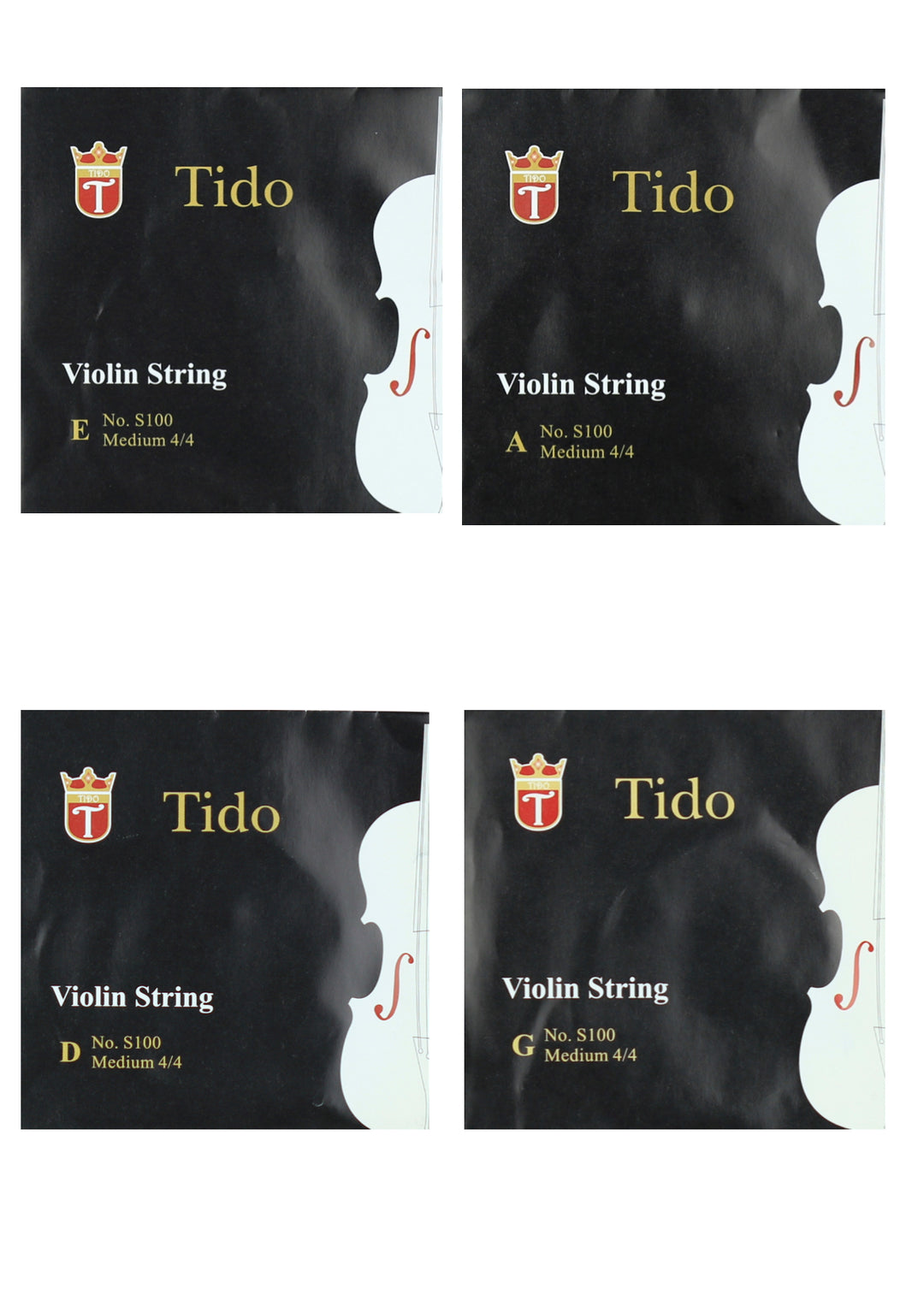 Tido brand violin string set wound with metal core