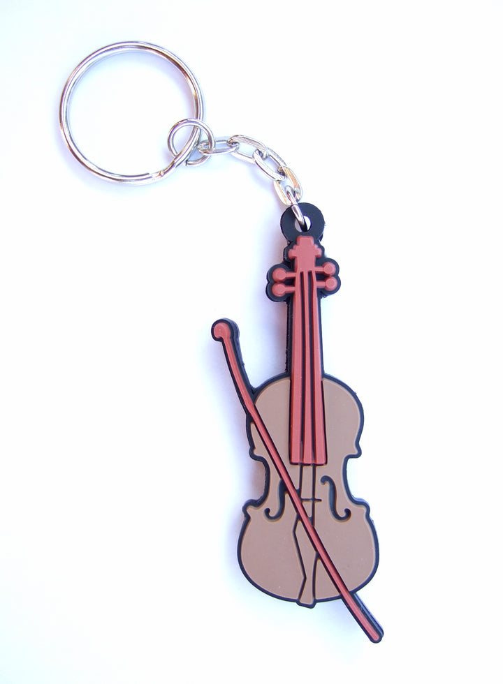 Violin &amp; bow keyring double sided design made of quality materials
