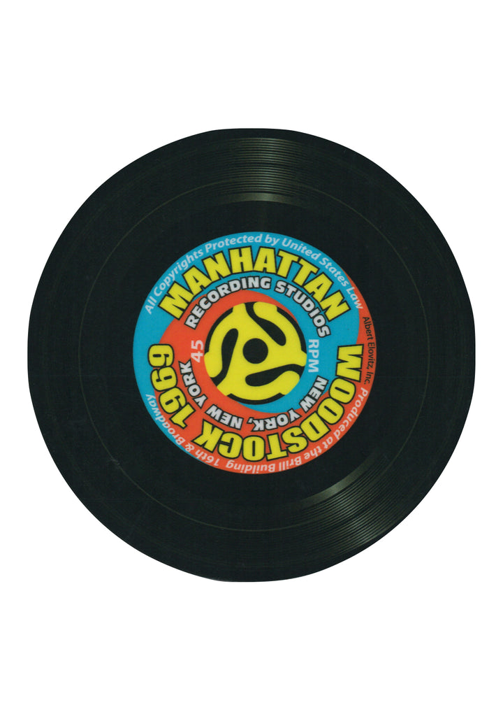 AIM Gifts single vinyl drinks coaster rubber non slip base Woodstock 1969 LP