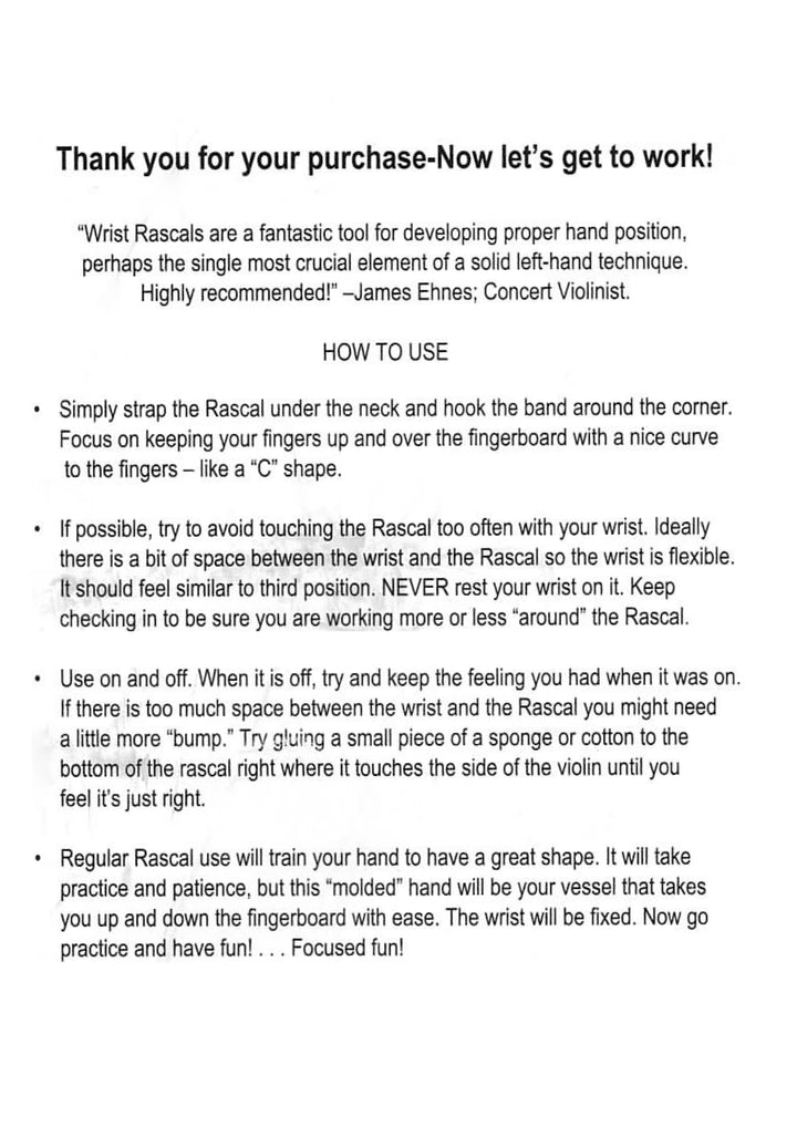 Wrist Rascal Violin &amp; Viola Left Hand Posture Developing Correcting Aid