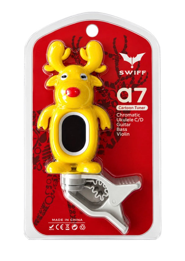 Swiff A7 Reindeer Clip-On Chromatic Tuner - 5 Instrument Modes