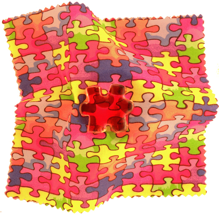 Puzzle shaped violin viola cello rockin rosin with patterned cloth